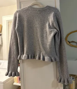 Mango Ruffle Cardigan Sweater thumbnail 3