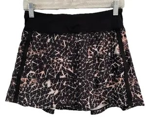 Lululemon Pace‎ Rival Skort Skirt Women's 4 Sugar Crush Black Pattern Tennis Run thumbnail 1