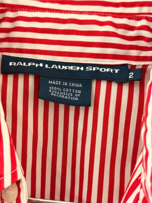 Ralph Lauren Sport red and white striped halter-style sleeveless shirt dress 2 thumbnail 5