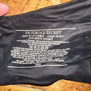 Victoria’s Secret 36D black soft Body lined Demi bra thumbnail 3
