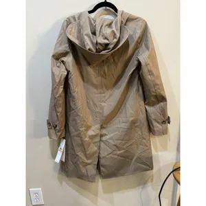 Calvin Klein Water Resistant A-Line Trench Coat Tan Size Small Hooded thumbnail 7