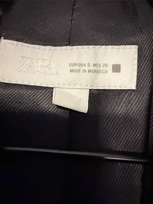 Zara Longline Blazer with Shoulder Pads Black Size Small thumbnail 5