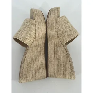 Copper Key Woven Espadrille Wedge Platform Slide Sandals Women 8 Cream Hamptons‎ thumbnail 7