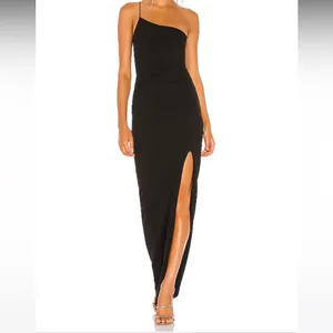 Nookie Lust One Shoulder Gown in Black‎ thumbnail 15