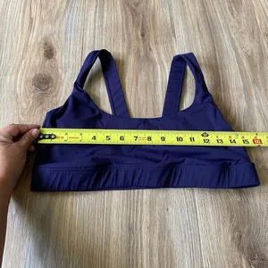 Vuori Sports Bra XL Navy Blue Strappy Back Yoga Workout Athletic Bra thumbnail 5