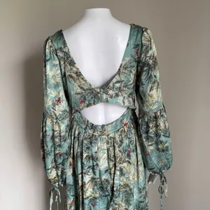 The Clothing Company LA Cut Out Maxi Dress Floral Balloon Sleeve Boho Whimsy thumbnail 6