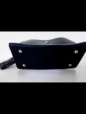Dune London snake Black Top-Handle purse bag gold accent thumbnail 8