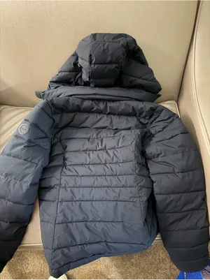 Abercrombie & Fitch Navy Packable Puffer Coat Womens Large thumbnail 4