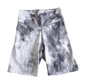 Nike Dri‎ Fit Athletic Bike Short Size XS With A Gray And White Tie Dye Pattern. thumbnail 1
