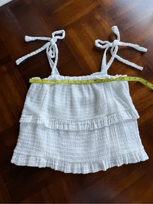 Altar’d State Tank top Ruffled Tie Sleeveless Square Neck M thumbnail 6