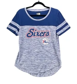 Philadelphia 76ers Womans Shirt Large Fitted Preppy Basketball Championship thumbnail 1
