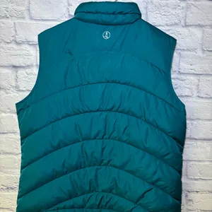 Lands End Turquoise Puffer Vest Down Feather Quilted Zip Up Womens XL 18 Outdoor thumbnail 8