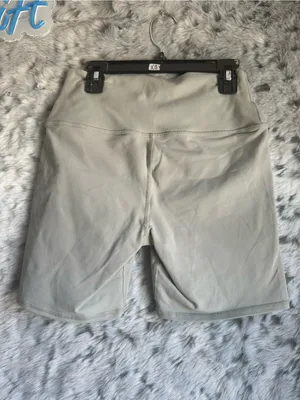 120. Alo small biker short. Light grey thumbnail 2