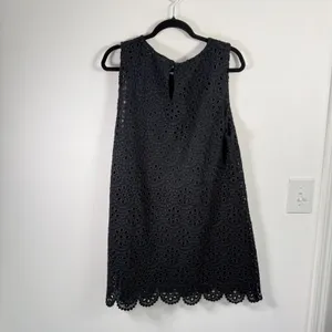 Hill House Charlie Black Crochet Lace Scallop Dress‎ Shift Mini Preppy Womens XL thumbnail 6