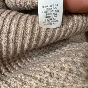 Aerie Tan Cozy Up Waffle Knit Hooded Sweater Oversized XS thumbnail 6