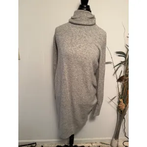 J.Crew‎ Womens Heather Gray Merino Alpaca Blend Turtleneck Sweater Dress thumbnail 2