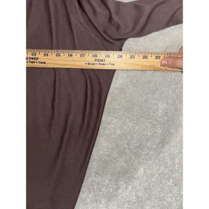 womens heather a‎ symmetrical hem brown long sleeve Small Brown Modal USA thumbnail 6