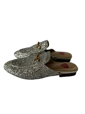 ARQA Womens Silver Glitter Loafer Mules Size 36/6 thumbnail 6