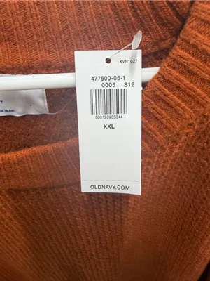 NWT Old Navy orange brown waffle knit sweater cozy fall Halloween autumn outdoor thumbnail 7
