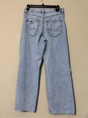 American Eagle size 4 short strigid light denim distressed jeans preppy casual thumbnail 11