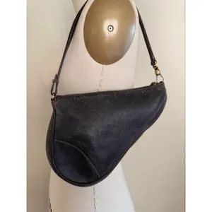 Christian Dior by John Galliano 2001 Vintage Leather Saddle Pochette ShoulderBag thumbnail 5