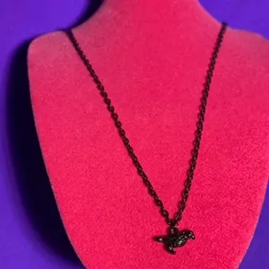 Gothic Black Raven Necklace Jewelry Halloween thumbnail 2