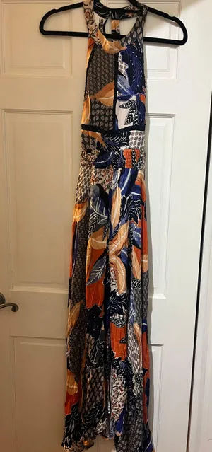 Boutique Auburn Gameday Jaase Orange and Blue Dress thumbnail 1