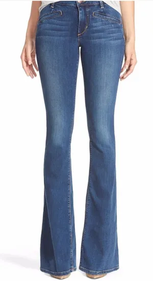 Joe's Jeans Deep Blue flawless the mustang Flared Wide-Leg Jeans size 28. thumbnail 1