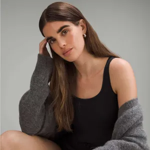Lululemon Wundermost Ultra-Soft Nulu Square-Neck Sleeveless Bodysuit Black M thumbnail 15