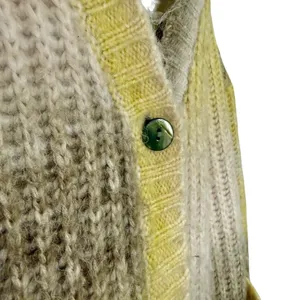 For Love & Lemons Celeste Cardigan Yellow Ombre Chunky Oversized Cardigan size M thumbnail 10
