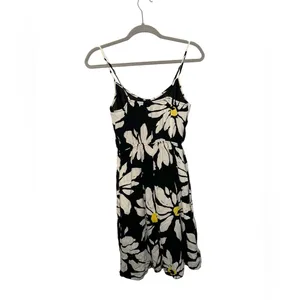 Old Navy XS Black White Daisy Floral Cami Mini‎ Dress Y2K Sundress thumbnail 5