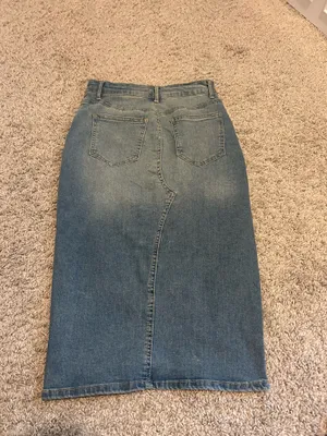 Shein Midi Denim Skirt thumbnail 2