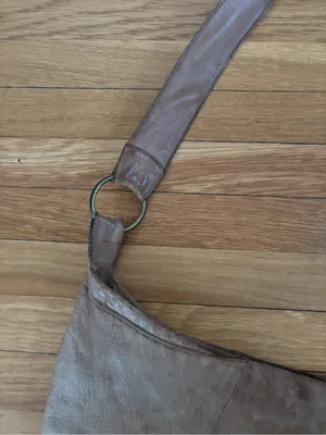 Y2K Old Navy Genuine Leather Large Satchel Purse thumbnail 3