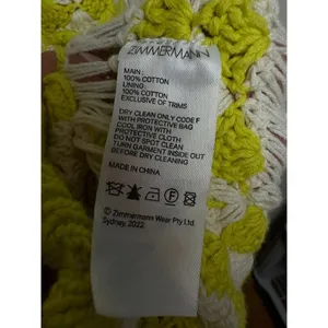 Zimmermann Halcyon Crochet Cotton Mini Dress Sz. 1 (US S) thumbnail 10