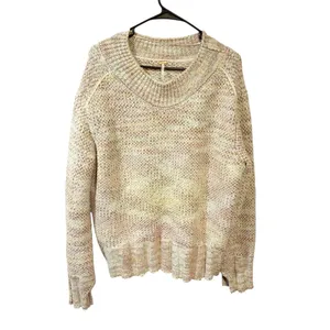 FREE‎ PEOPLE Cotton Candy Pullover Sweater Gardenia Blossom Combo Size Medium thumbnail 2