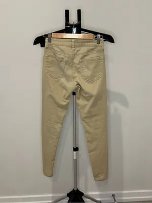 Aeropostale High Rise Jegging Skinny Pants Khaki Beige 0 thumbnail 3