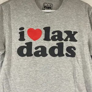 Lacrosse Fanatics "I Love lax dads t-shirt womens sz M thumbnail 2
