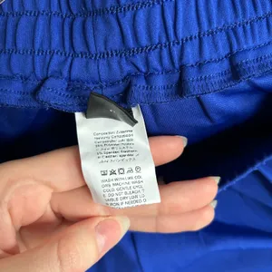 Blue sweatpants straight leg casual pants with pockets thumbnail 4