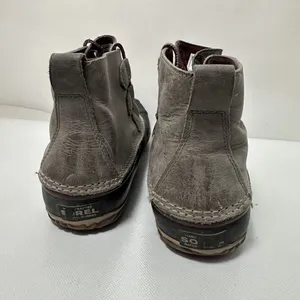 Sorel Out N About Womens 10 Ankle Boots Duck Boot Rubber Waterproof Gray thumbnail 4