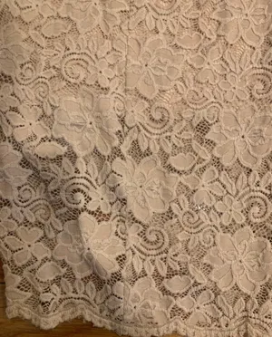 Privy floral nude lace choker neck/an asymmetrical tulip hemline bodycon dress L thumbnail 8