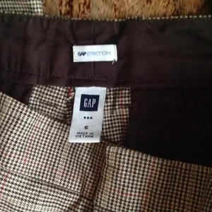 Gap Vintage Y2K Stretch Glen Plaid Flare Cuffed Trousers - Sz 6 thumbnail 4