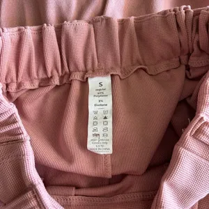 Halara High Waisted Plicated Side Pocket Wide Leg Waffle Work Pants Pink Small thumbnail 9