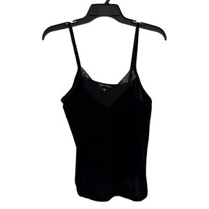 Kendall and Kylie Black Velvet Spaghetti Strap Cami Tank Top Size Women's Small thumbnail 2