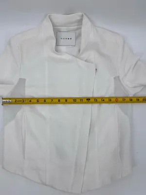 (E)   Blank NYC cream Asymmetrical Zip Moto Jacket thumbnail 6