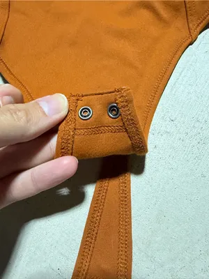 Abercrombie & fitch soft collection Rust Orange One-Piece Bodysuit XXS thumbnail 3