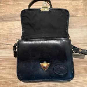 Vintage Genuine Leather Red Goose Crossbody Black Leather Bag thumbnail 4