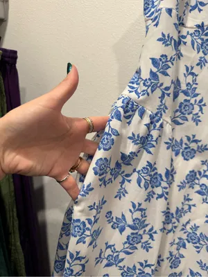 Altar’d State Bayley Blue Floral Midi Dress Size L NWOT thumbnail 7