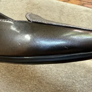 Anne Klein Patent‎ Leather Pointed Toe Shoes Heels Gun Metal Silver Size 8 thumbnail 8