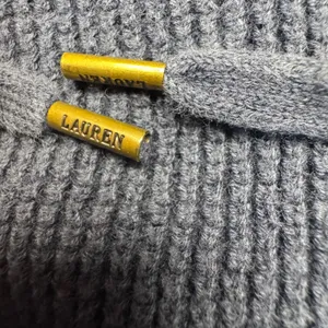 Lauren Ralph Lauren Navy Blue Waffle Knit Sweater Hoodie LRL‎ Logo woMens Large thumbnail 6