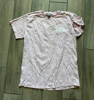 Gildan Light Pink kappa kappa gamma Crew Neck T-Shirt with Small Chest Logo thumbnail 1